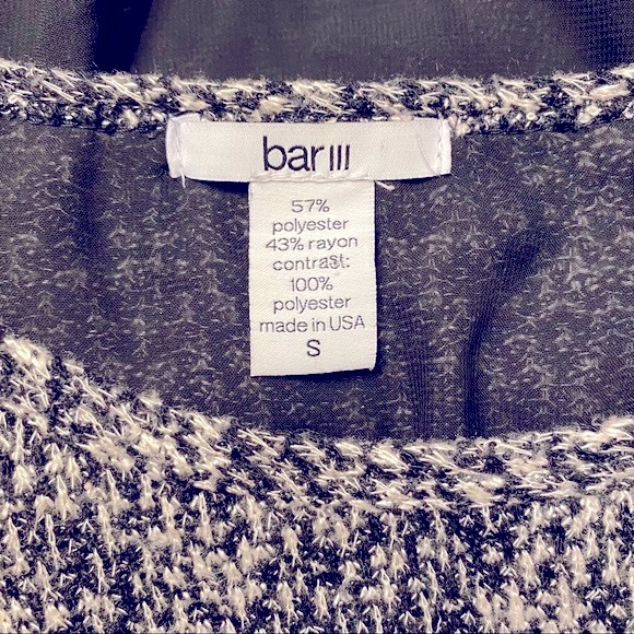 BAR III TWEED LAYERED PULLOVER TOP SMALL - Picture 8 of 8